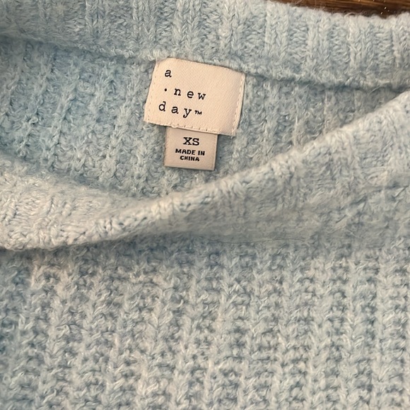 A New Day Blue Puff Sleeve Sweater - Picture 2 of 4